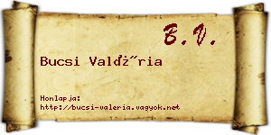 Bucsi Valéria névjegykártya